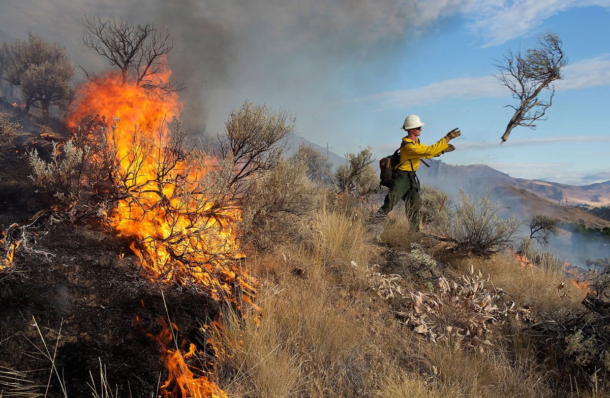 Wildfires flare up in dry Eastern Washington - The Columbian